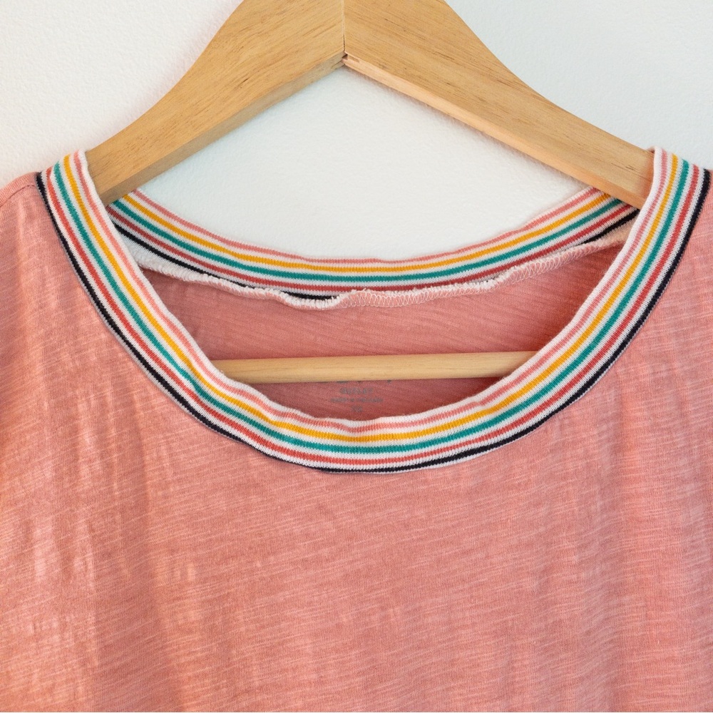 Loft Outlet Rainbow Trim Crew Neck Tee - Picture 5 of 6